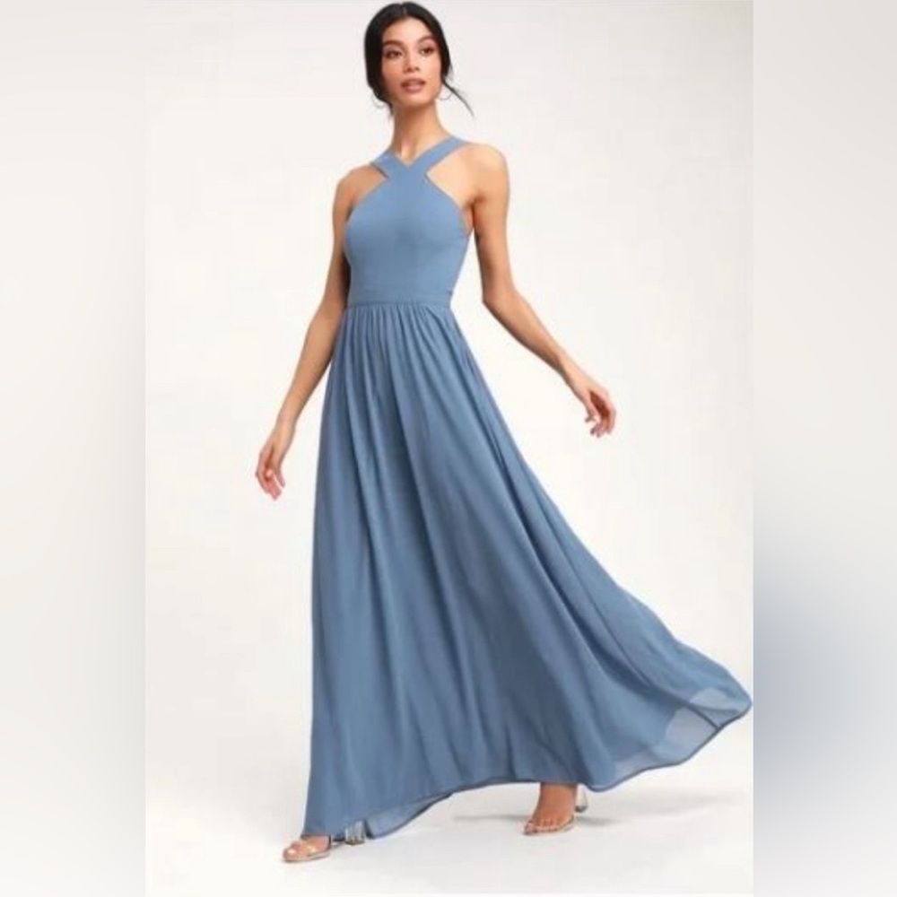 Lulu’s Blue Formal Dress - HEMMED